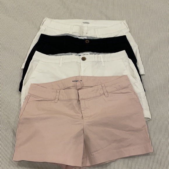 COPY - OLD NAVY: Everyday/ pixie/ white denim shorts x 4 - Picture 1 of 9
